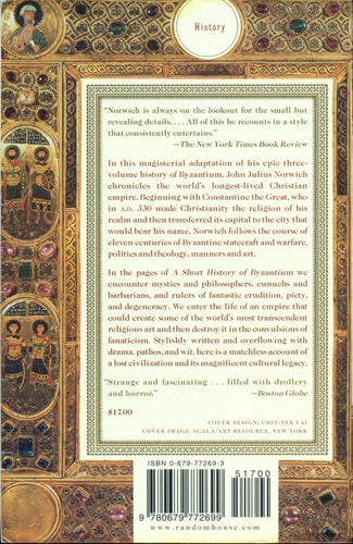 A Short History of Byzantium — John Julius Norwich