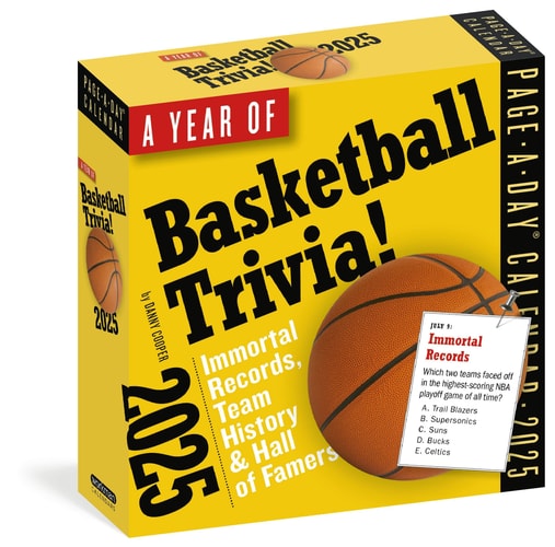 A Year of Basketball Trivia Page-A-Day® Calendar 2025: Immortal Records, Team History & Hall of Famers — Workman Calendars