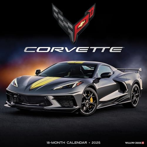 Corvette 2025 12 X 12 Wall Calendar (foil Stamped Cover) — Willow Creek Press Calendars