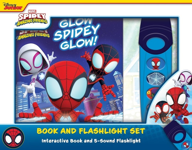Disney Junior Marvel Spidey and His Amazing Friends: Glow Spidey Glow! Book and 5-Sound Flashlight Set — Pi Kids