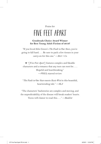 Five Feet Apart — Rachael Lippincott