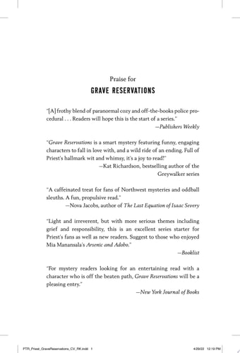 Grave Reservations A Novel — Cherie Priest