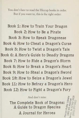 How to Train Your Dragon: How to Fight a Dragon’s Fury — Cressida Cowell