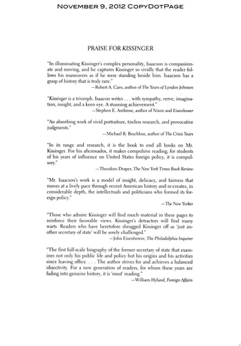 Kissinger A Biography — Walter Isaacson