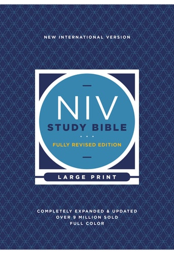 NIV Study Bible, Fully Revised Edition, Large Print, Hardcover, Red Letter, Comfort Print — Zondervan