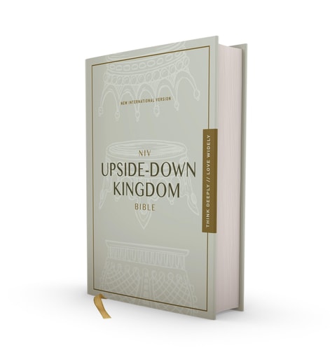 Niv, Upside-Down Kingdom Bible, Hardcover, Gray, Comfort Print Think Deeply // Love Widely — Zondervan