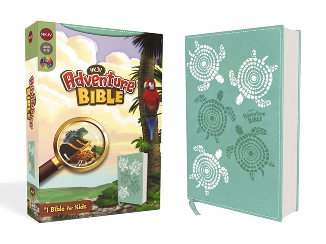 NKJV, Adventure Bible, Leathersoft, Teal, Full Color — Lawrence O. Richards