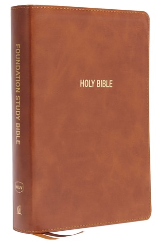 NKJV Foundation Study Bible, Large Print, Red Letter, Comfort Print [Brown] — Thomas Nelson