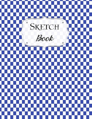 Sketch Book Checkered Sketchbook Scetchpad for Drawing Or Doodling Notebook Pad for Creative Artists Blue White — Avenue J. Artist Series