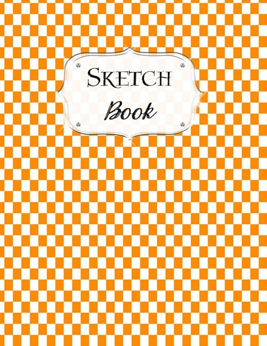 Sketch Book Checkered Sketchbook Scetchpad for Drawing Or Doodling Notebook Pad for Creative Artists Orange White — Avenue J. Artist Series