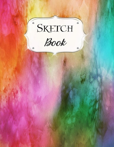 Sketch Book Watercolor Sketchbook Scetchpad for Drawing Or Doodling Notebook Pad for Creative Artists #10 Pink Orange Green — Avenue J. Artist Series