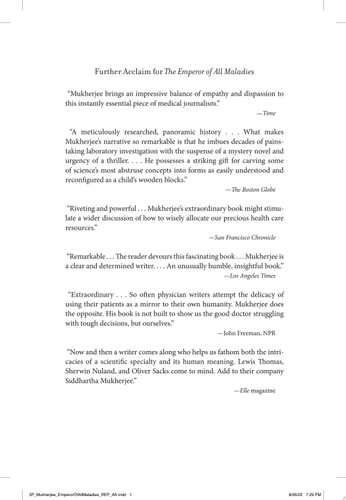 The Emperor of All Maladies A Biography of Cancer — Siddhartha Mukherjee