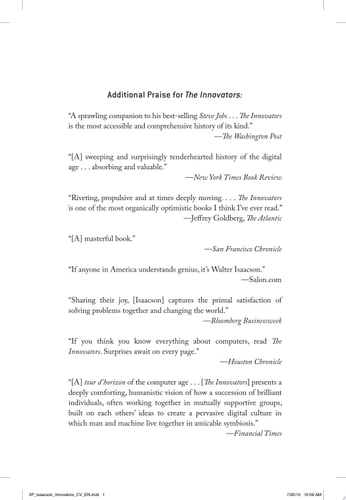 The Innovators How a Group of Hackers, Geniuses, and Geeks Created the Digital Revolution — Walter Isaacson