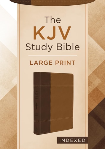 The KJV Study Bible, Large Print (Indexed) [Copper Cross] — Compiled by Barbour Staff
