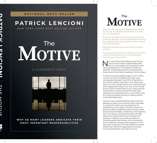 The Motive Why So Many Leaders Abdicate Their Most Important Responsibilities — Patrick M. Lencioni