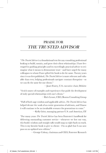 The Trusted Advisor: 20th Anniversary Edition — David H. Maister