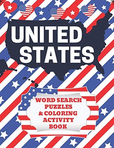 United States Word Search Puzzles and Coloring Activity Book Fifty States Workbook for Kids to Learn Important Facts about All 50 States – Color in State Symbols and Solve Wordsearch Puzzles — Statewide Study Press