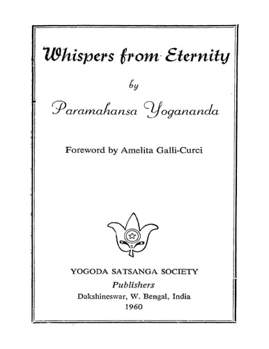Whispers from Eternity — Paramahansa Yogananda