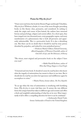 Why the Jews? The Reason for Antisemitism — Dennis Prager