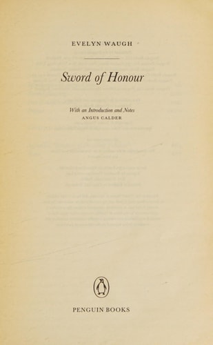 20th Century Sword Of Honour — Evelyn Waugh