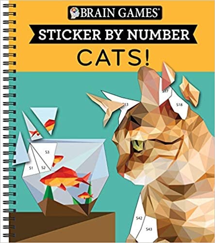 Brain Games – Sticker by Number: Cats! (28 Images to Sticker) — Publications International Ltd
