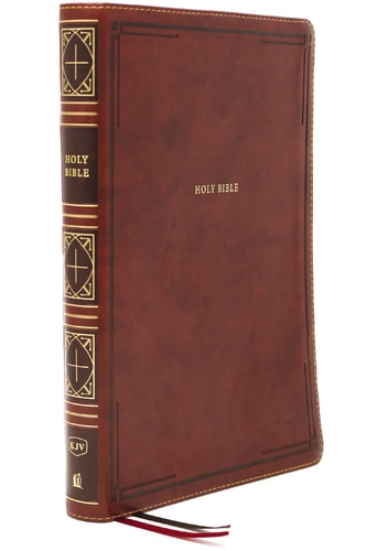 KJV Thinline Bible, Giant Print, Thumb Indexed, Red Letter Edition [Brown] — Thomas Nelson