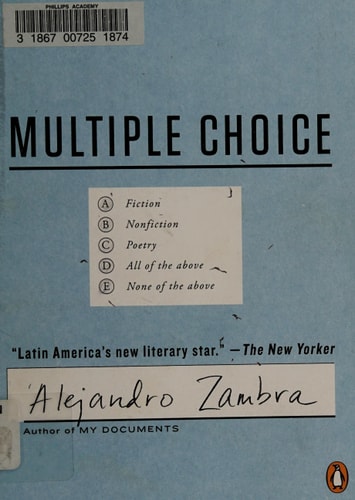 Multiple Choice — Alejandro Zambra