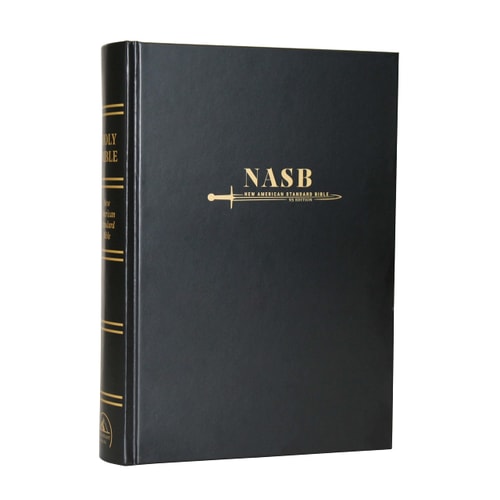 NASB Large Print Wide Margin – Black Hardcover — Steadfast Bibles