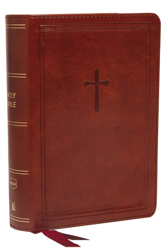NKJV End-Of-verse Reference Bible, Compact, Red Letter Edition, Comfort Print Holy Bible [Brown] — Thomas Nelson