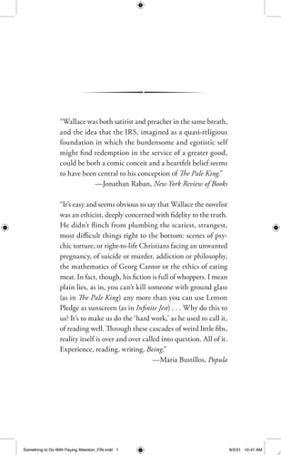 Something to Do with Paying Attention — David Foster Wallace