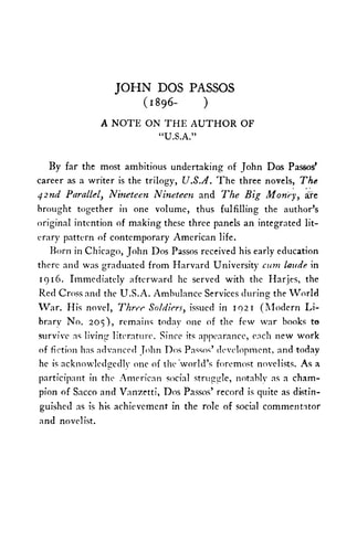 USA — John Dos Passos