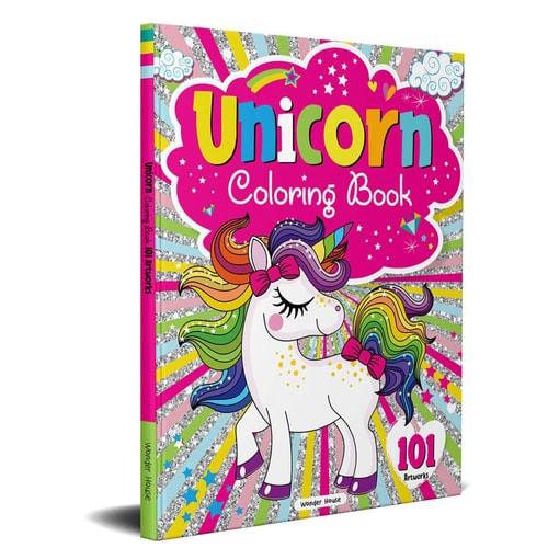 101 Unicorn Colouring Book Fun Activity Colouring Book for Children — Wonder House Books