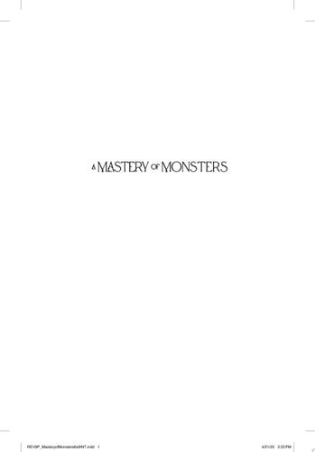 A Mastery of Monsters — Liselle Sambury