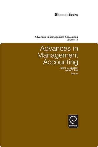 Advances in Management Accounting — Marc J. Epstein