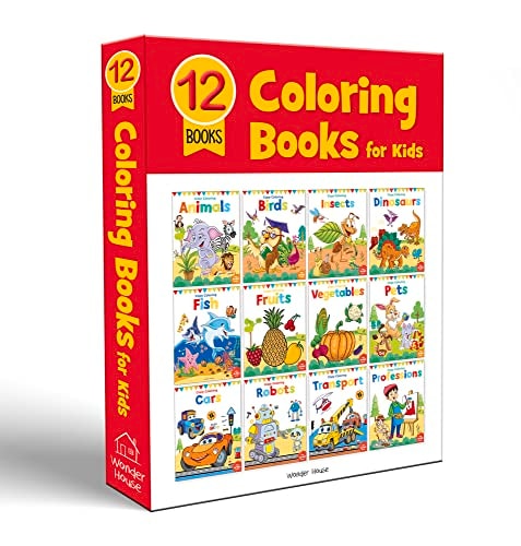 Colouring Books Boxset: Pack of 12 Copy Colour Books For Children (Creative Crayons) — Wonder House Books