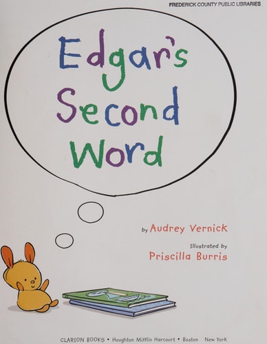 Edgar’s Second Word — Audrey Vernick
