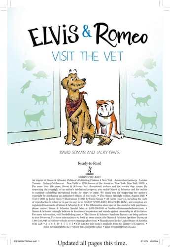 Elvis & Romeo Visit the Vet Ready-to-Read Level 1 — David Soman
