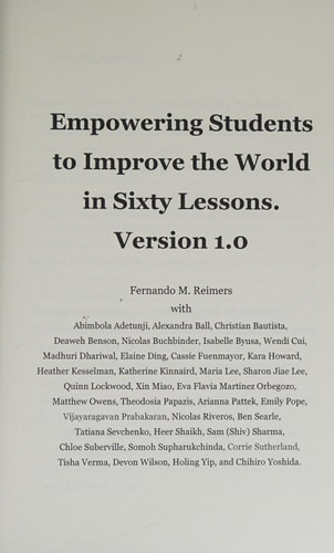 Empowering Students to Improve the World in Sixty Lessons. Version 1. 0 — Fernando Reimers