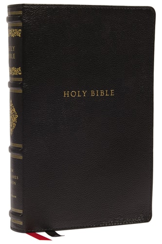NKJV Personal Size Reference Bible, Sovereign Collection, Red Letter, Thumb Indexed, Comfort Print [Black] — Thomas Nelson