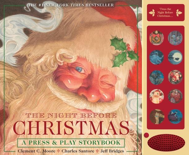 The Night Before Christmas Press and Play Storybook The Classic Edition Hardcover Book Narrated by Jeff Bridges — Clement Moore