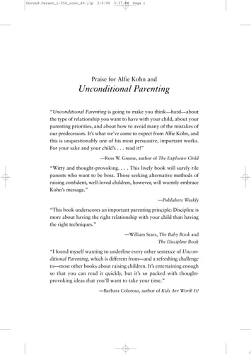 Unconditional Parenting Moving from Rewards and Punishments to Love and Reason — Alfie Kohn