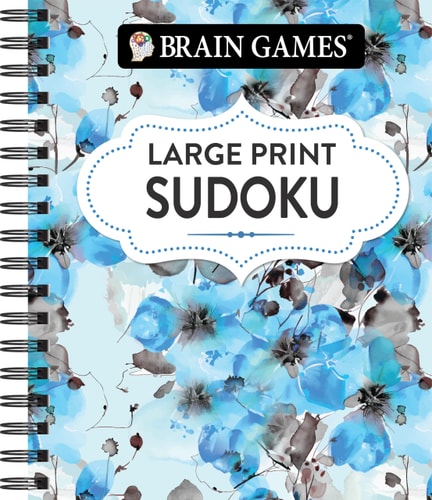 Brain Games – Large Print Sudoku (Floral) — Publications International Ltd.