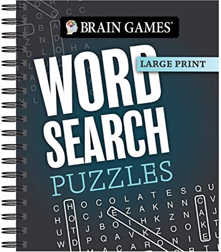 Brain Games – Large Print: Word Search Puzzles (Dark Gray) — Publications International Ltd