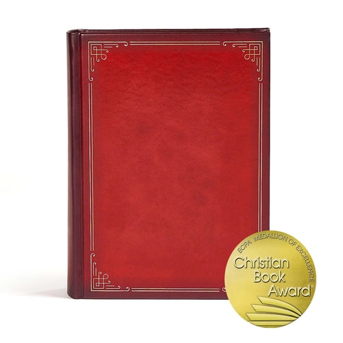 CSB Ancient Faith Study Bible, Crimson LeatherTouch Over Board — C. S. B. Bibles CSB Bibles by Holman