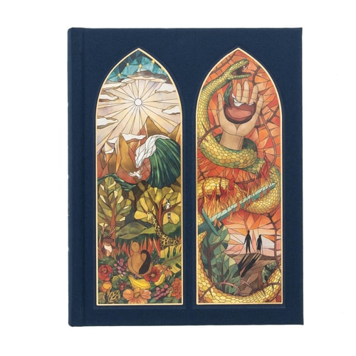 CSB Notetaking Bible, Stained Glass Edition, Sapphire Cloth Over Board — C. S. B. Bibles CSB Bibles by Holman