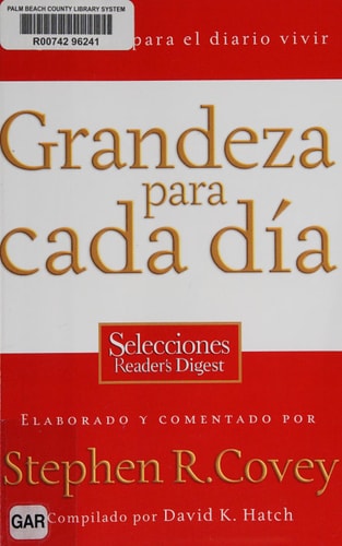 Grandeza Para Cada Día Inspiración Para El Diario Vivir — Stephen R. Covey