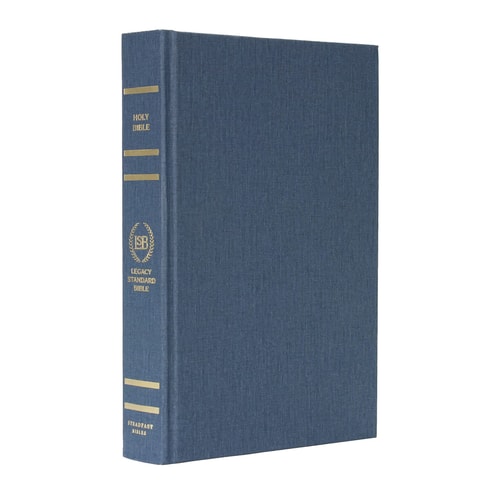 Legacy Standard Bible, Single Column Text Only Edition – Blue Linen Hardcover — Steadfast Bibles