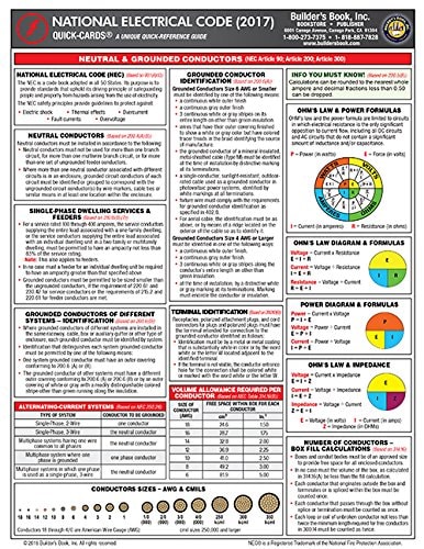 National Electrical Code (NEC) Quick-cards A Unique Quick-reference Guide — Builders Book Inc