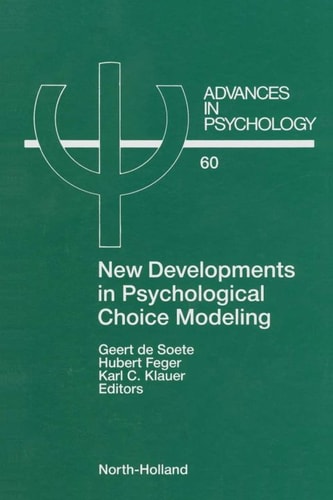 New Developments in Psychological Choice Modeling — de Soete, G.