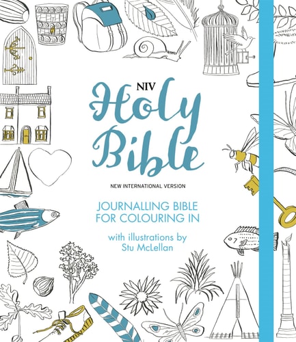 NIV Journalling Bible for Colouring In With Unlined Margins and Illustrations to Colour In — New International Version